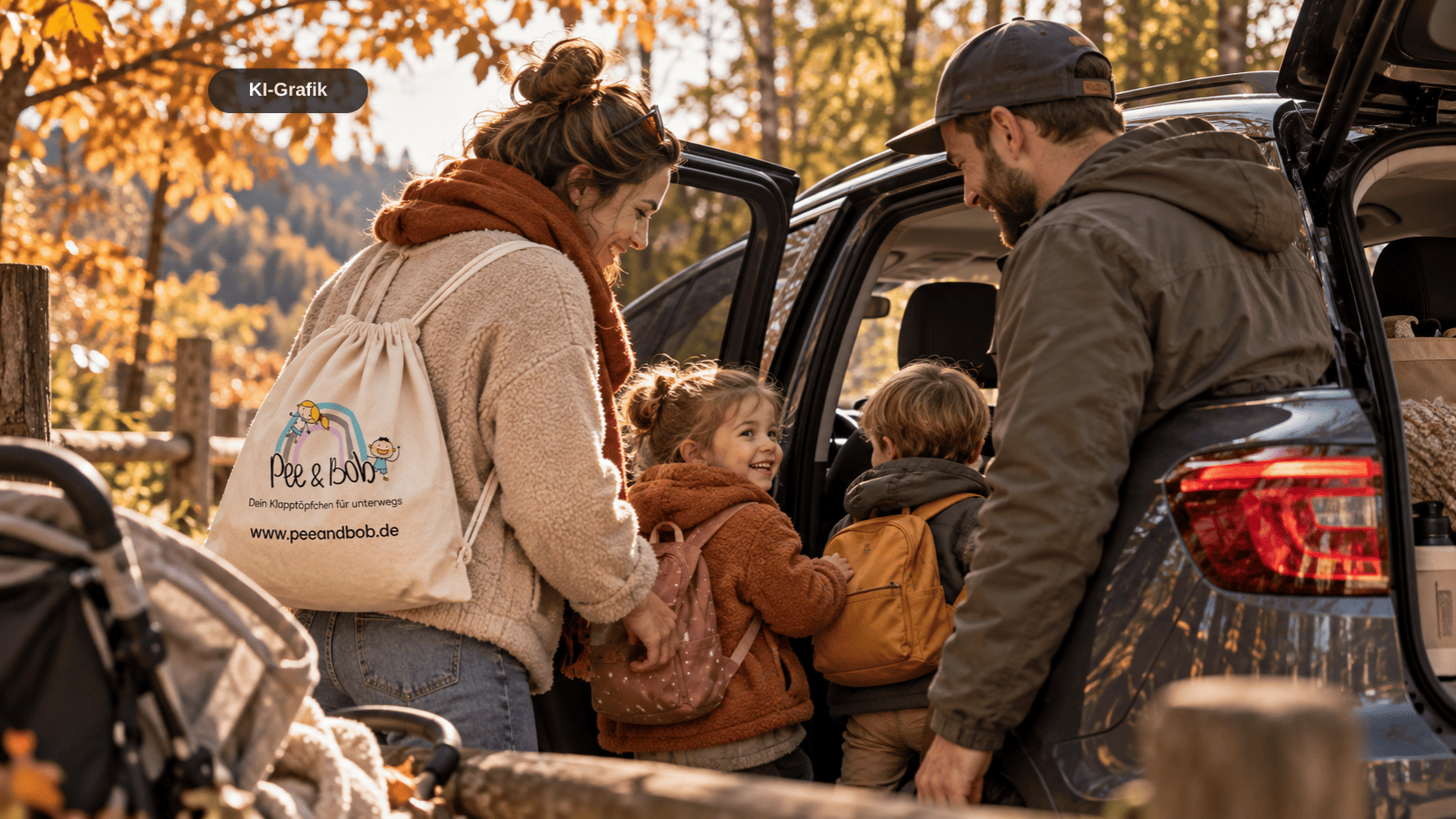 Herbstferien-Roadtrip mit Kindern: Toilettenproblem unterwegs smart gelöst